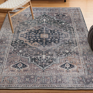 Alacati Ogee Medallion Washable Area Rug
